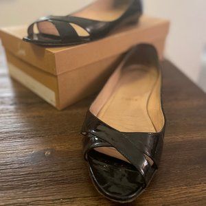 Christian Louboutin  patent leather flats -  Navy - 38.5